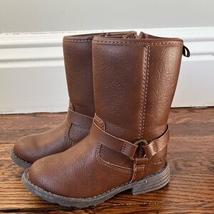 Carter’s Toddler Girl Brown Riding Boots, Faux Leather – Size 8